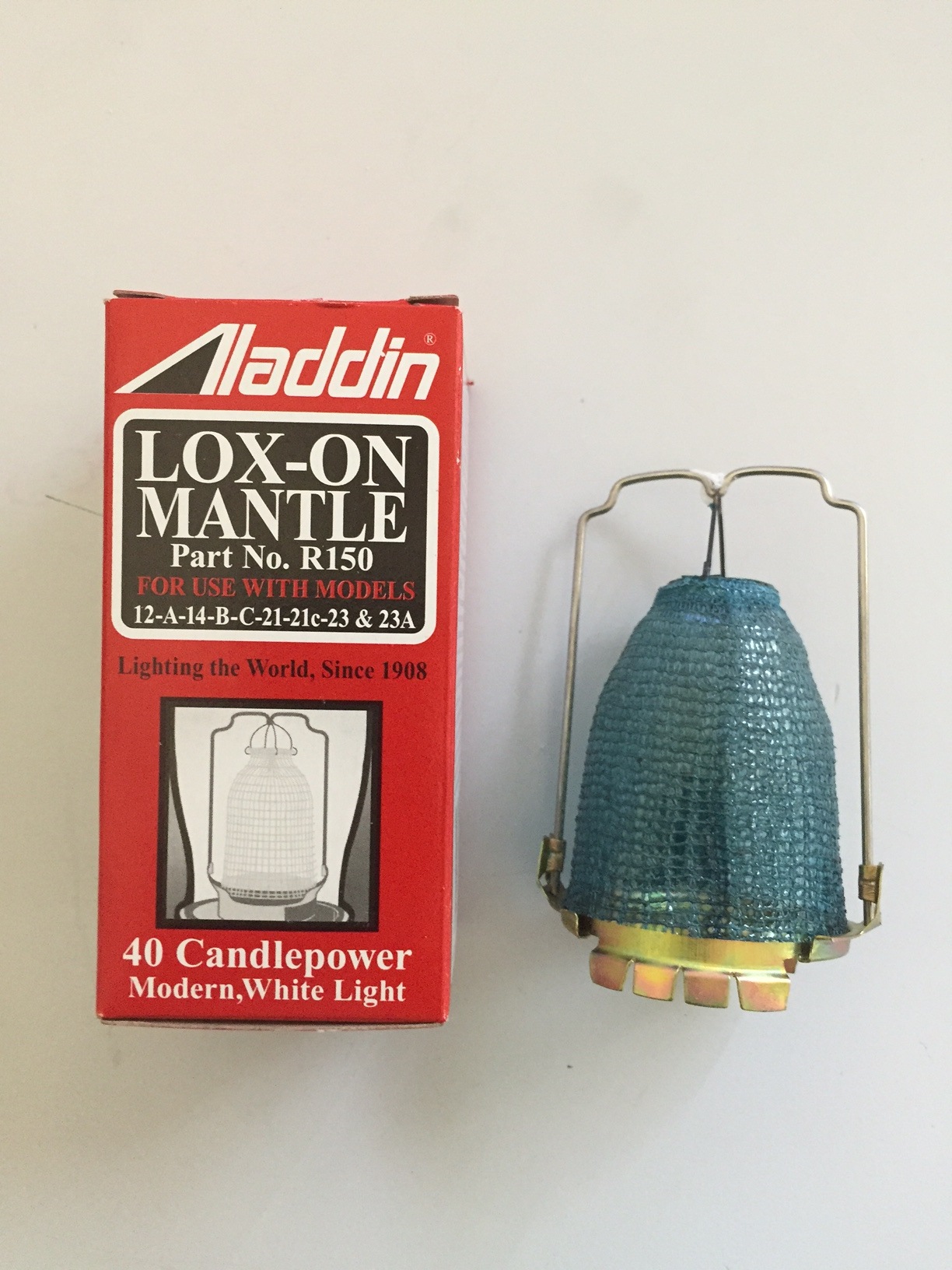 NOS ALADDIN LANTERN LAMP LOX-ON MANTLE for models B OR 12