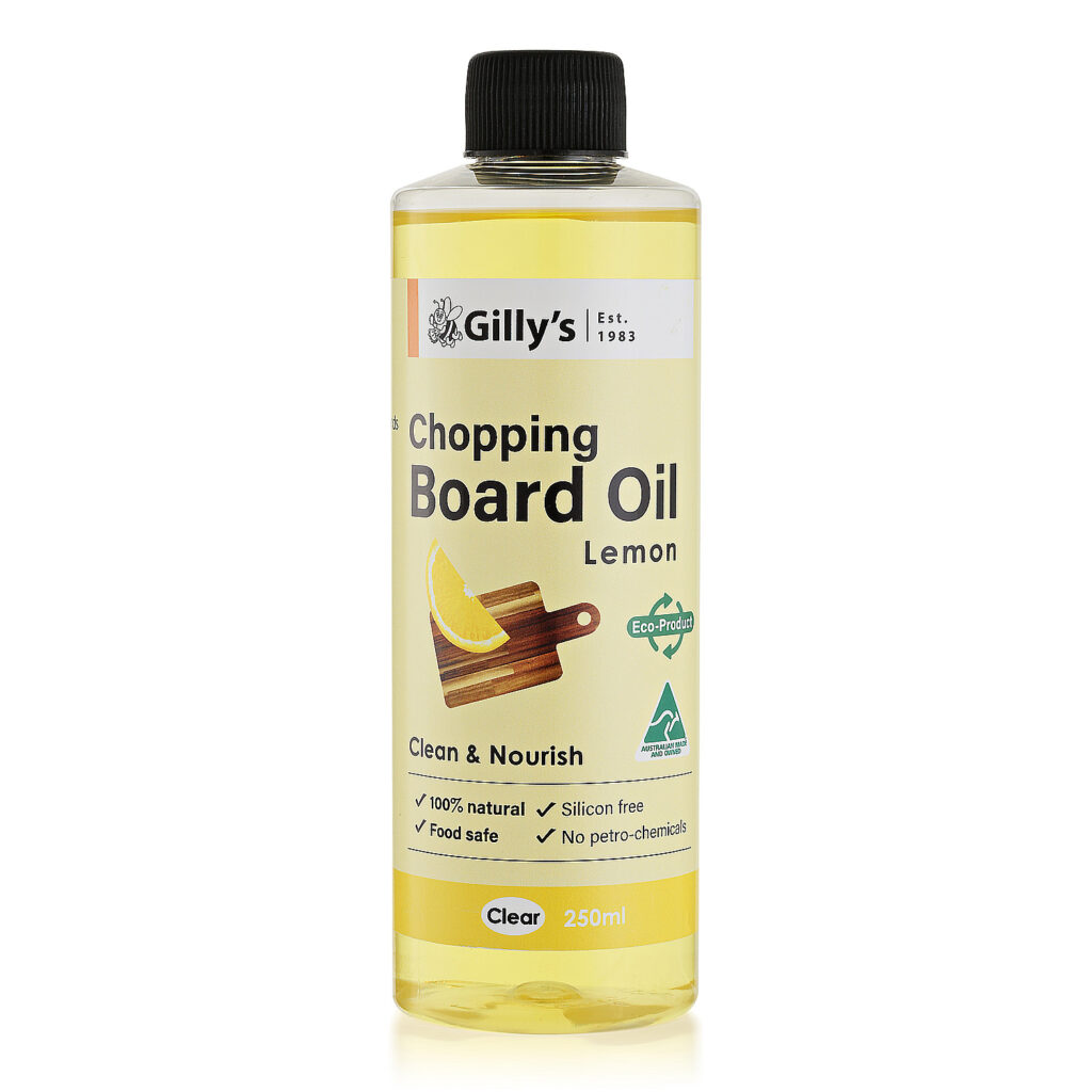 Gilly’s Chopping Board Oil Lemon 250ml QLD Lamp Oil Supplies