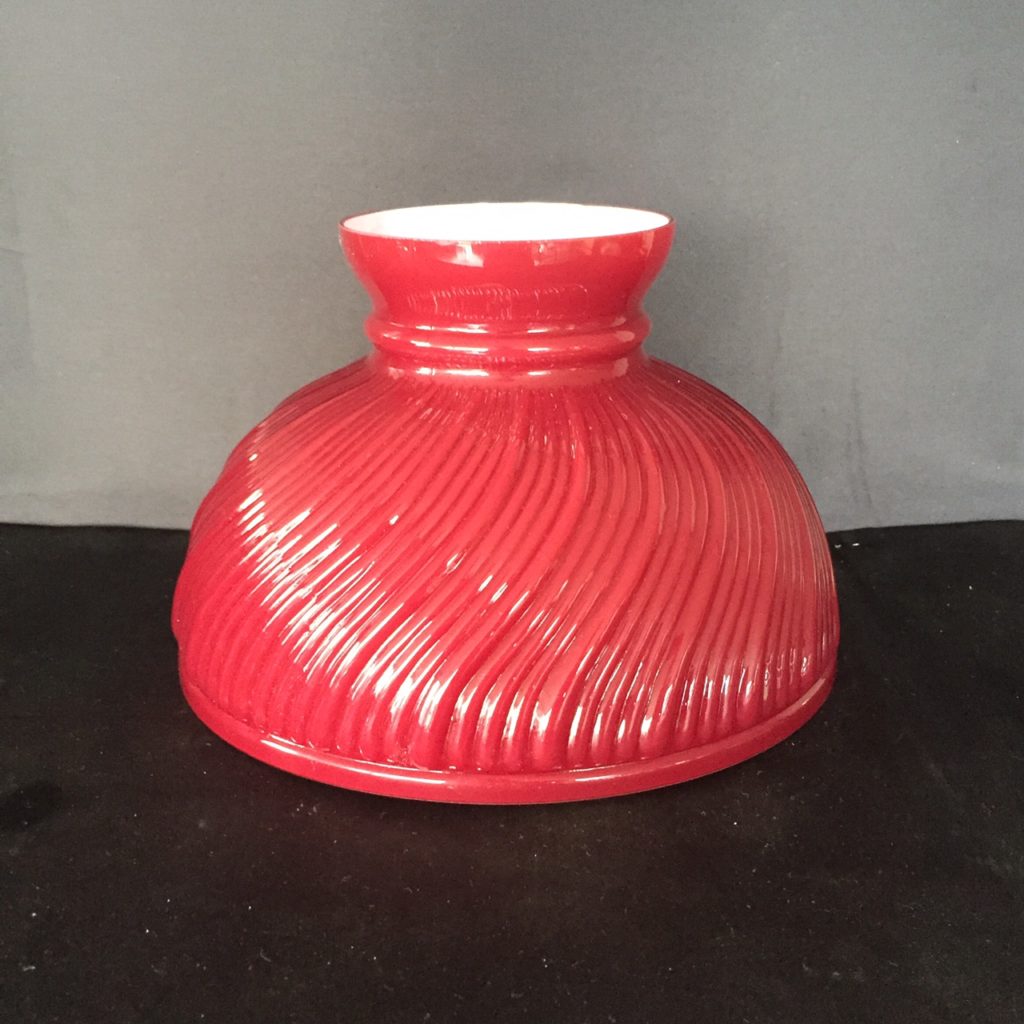 Aladdin 10″ Glass Shade Ruby Red Swirl QLD Lamp Oil Supplies