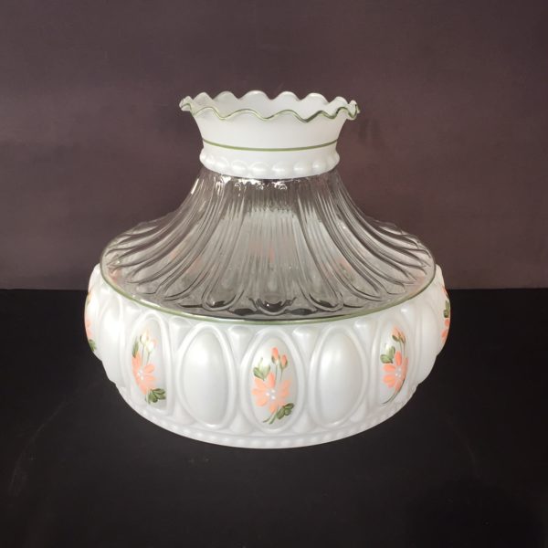 Aladdin 10 Glass Shade Crystal With Pink Wildflowers Pre Order Available