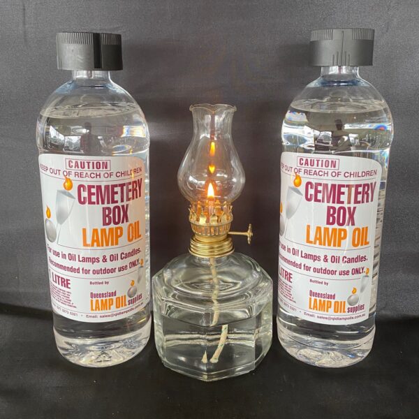 Greek Cemetery Box Package 2NC Oil Lamp 2N plus 2 Litres Cemetery