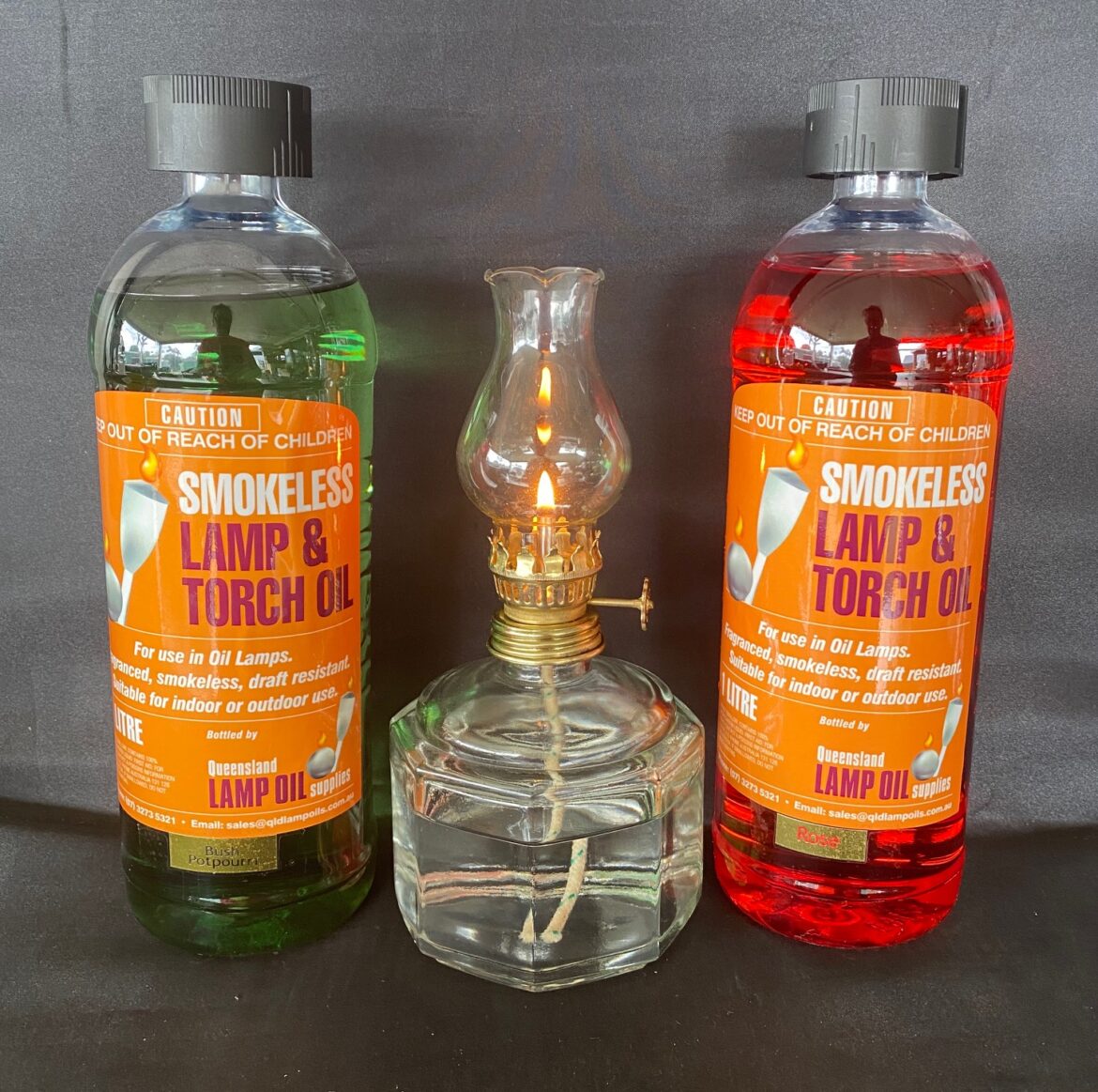 Traditional Oil Lamp 2N 21cm tall QLD Lamp Oil Supplies