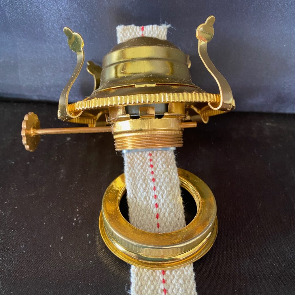 Oil Lamp Burner 33 30mm thread diameter with removable collar. QLD