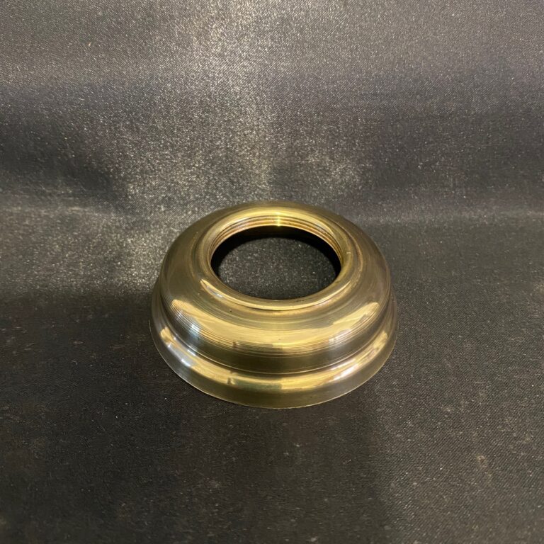 Oil Lamp Collar Shiny Brass 60mm Base Diameter, fits 3″ Burner