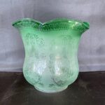 Glass Open Tulip Shade - 4" or 100mm base fitter. Green