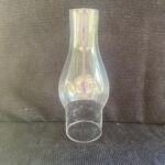 Bulge Comet Oil Lamp Glass Chimney SHORT- 3" or 72mm base diameter, 23cm high