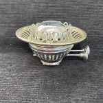 Nickel Plated Duplex Burner with gallery and wick.