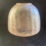 Pale Pink Frosted Butterfly Design Beehive Shade, 4" or 100mm base fitter