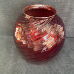 Large Ruby Swirl Ball Shade - 150mm base fitter