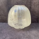 White Frosted Butterfly Design Beehive Shade, 4" or 100mm base fitter