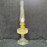 Aladdin Glass Colonial Table Mantle Oil Lamp with Manganese?  - Original - Complete Package Deal.