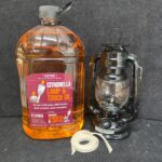 Hurricane Lamp Pkg H9D - 9" Lamp plus 4 Litres Citronella Lamp Oil and spare wick