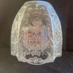 Clear Glass Floral Pattern Beehive Shade - 4" or 100mm base fitter.